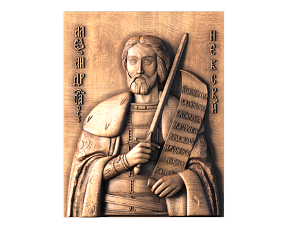 Icon of St. Alexander Nevsky, 3d models (stl)