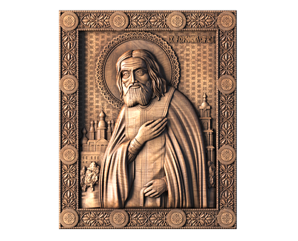 Icon of St. Seraphim of Sarov, 3d models (stl)