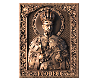 Icon of Tsar-Martyr Nicholas of Russia, 3d models (stl)