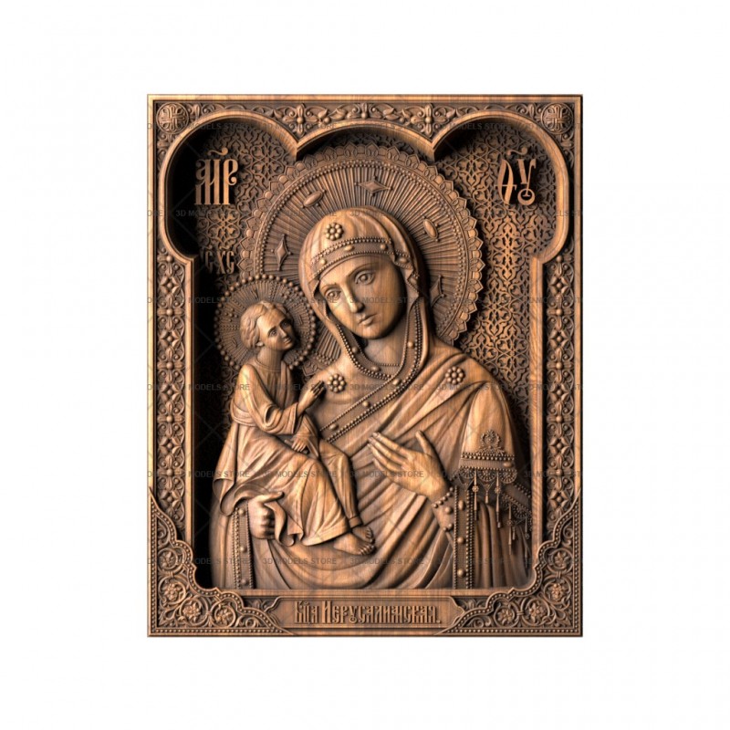 Icon of the Mother of God Jerusalem, 3d models (stl)