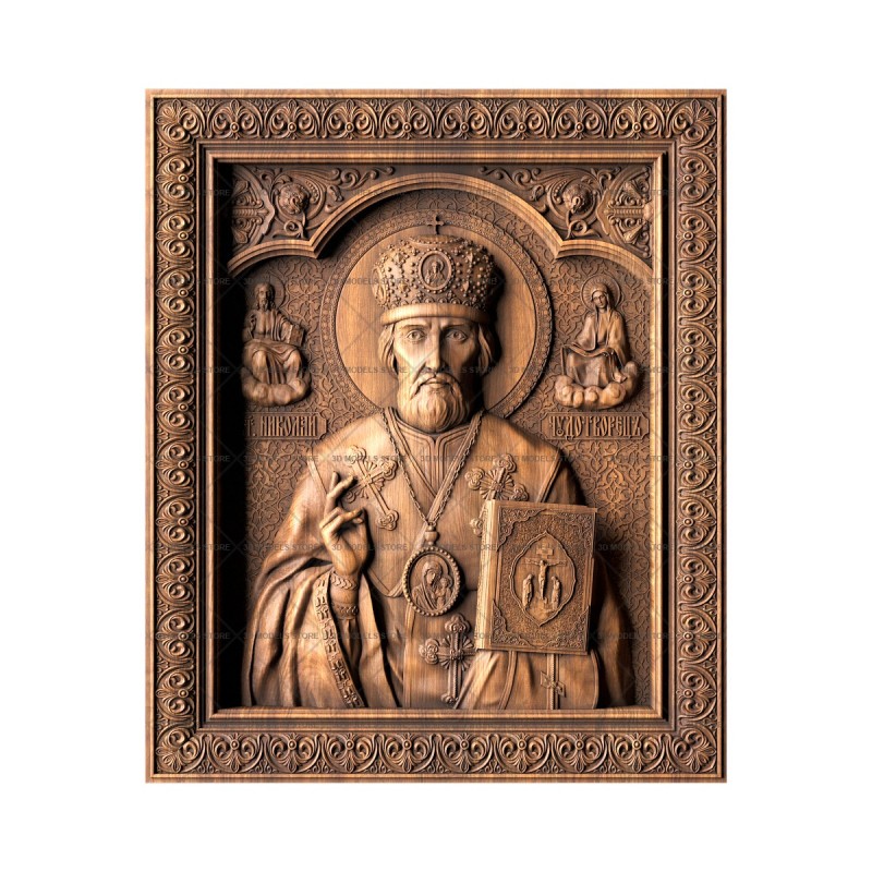 Icon of St. Nicholas the Wonderworker, 3d models (stl)