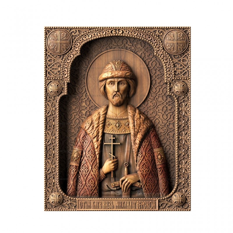 Icon of the Holy Right-Believing Prince Mikhail of Tverskoy, 3d models (stl)