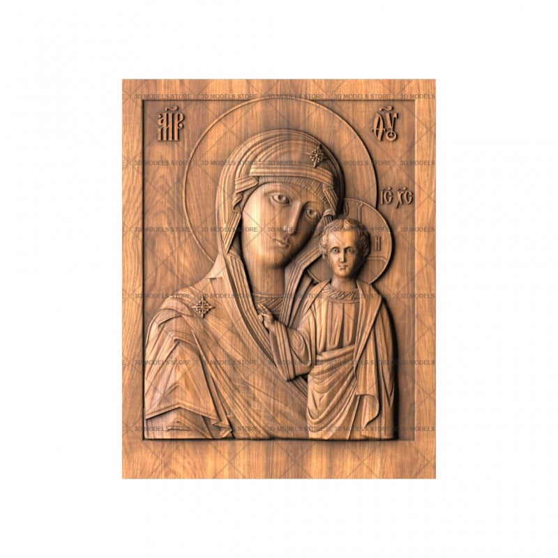 Icon of the Kazan Mother of God, 3d models (stl)