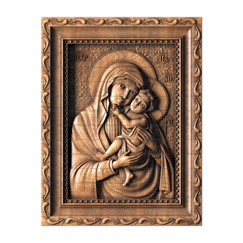 Icon Armenian Icon of the Holy Mother of God and Baby Jesus, 3d models (stl)