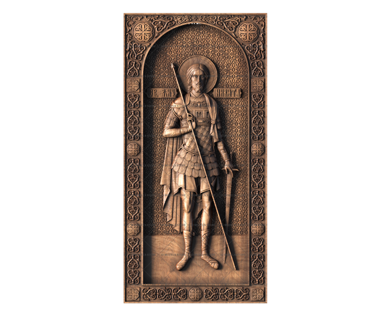 Icon Saint Nikita the Gothic Warrior, 3d models (stl)