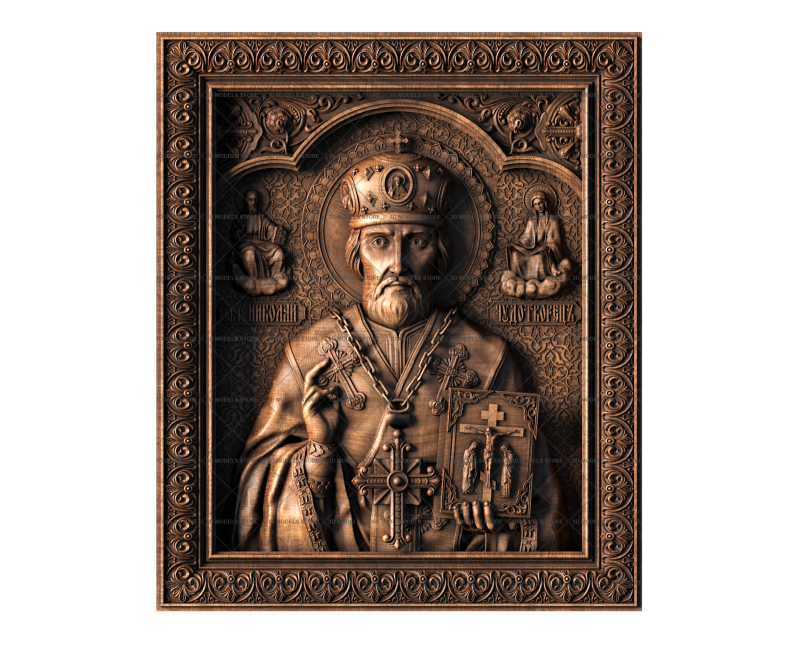 Icon of St. Nicholas the Wonderworker, 3d models (stl)