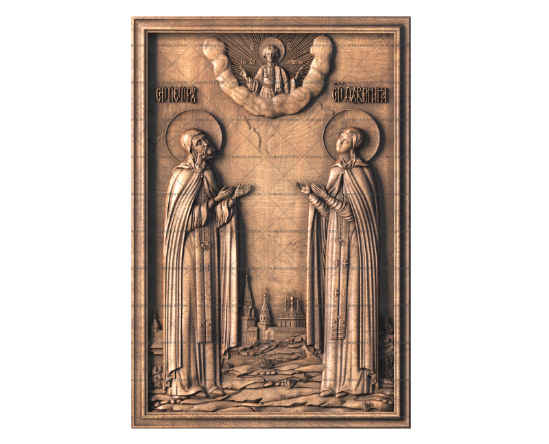 Saints Peter and Fevronia, 3d models (stl)