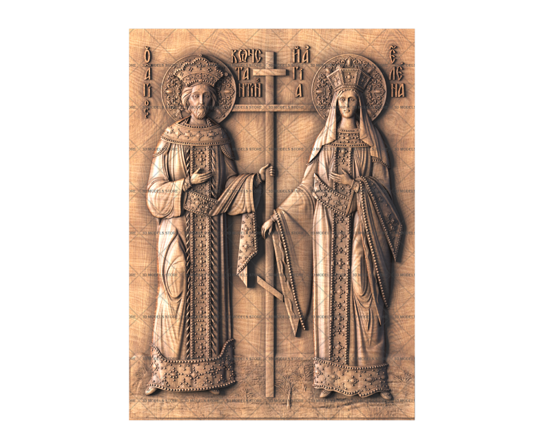 Holy Equal-to-the-Apostles Emperors Constantine and Helena, 3d models (stl)