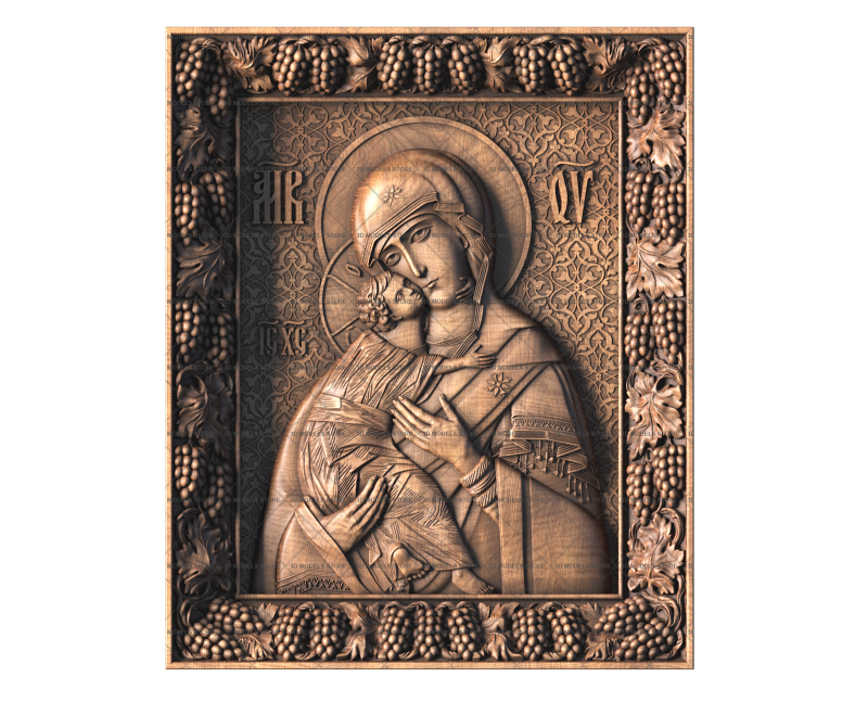 Vladimir Icon of the Mother of God, 3d models (stl)