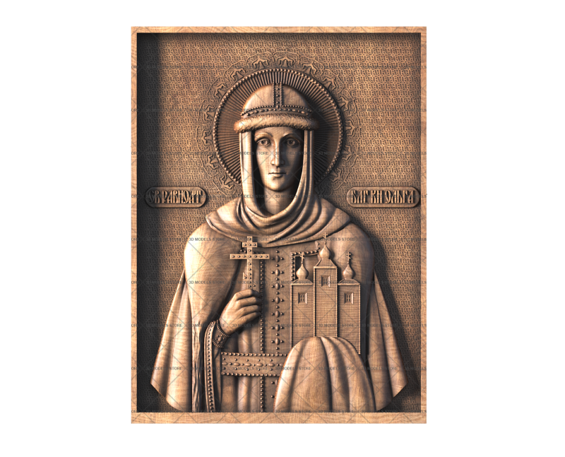 Icon the Holy equal to the apostles Princess Olga, 3d models (stl)