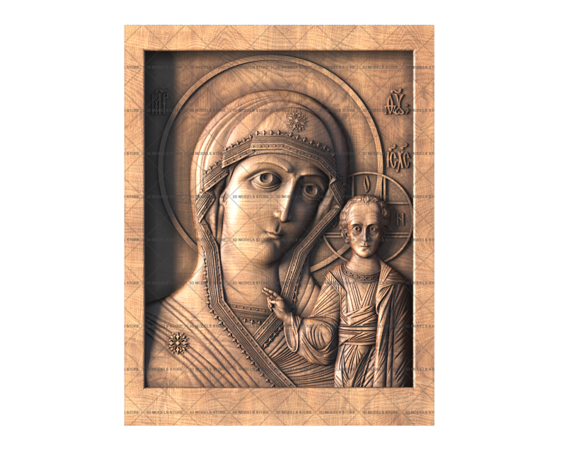 Kazan Icon of the Mother of God, 3d models (stl)