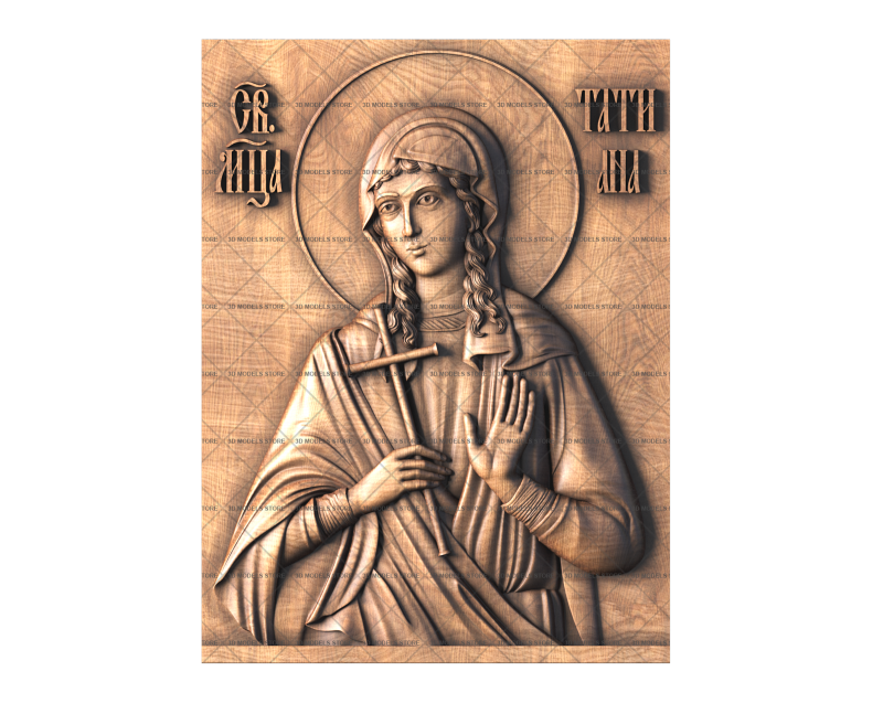 Icon of Holy Martyr Tatiana, 3d models (stl)