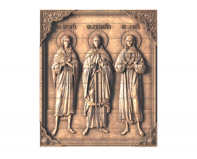 Icon of the Blessed Women of Diveyevo, 3d models (stl)