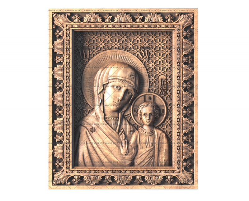 Kazan Icon of the Mother of God, 3d models (stl)