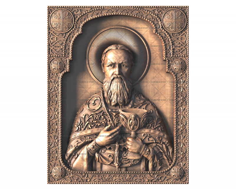 Icon Holy Righteous John of Kronstadt, 3d models (stl)