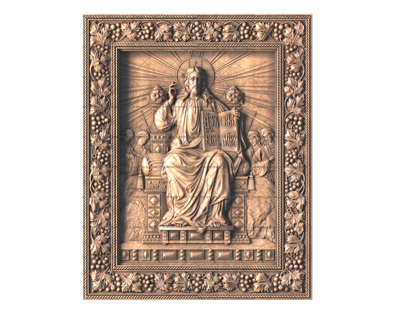 Icon of the Lord Jesus Christ on the Throne, 3d models (stl)