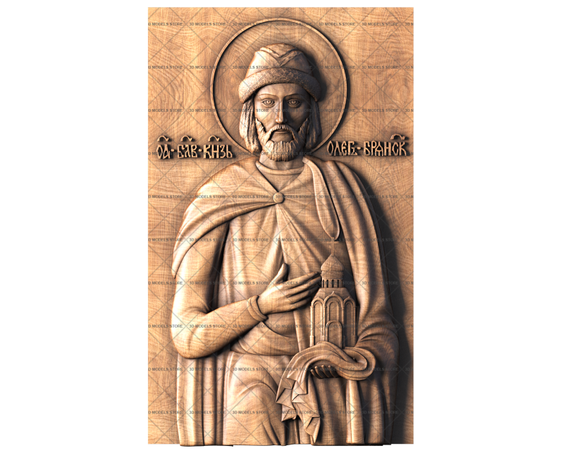 Icon Holy Prince Oleg Bryansky, 3d models (stl)