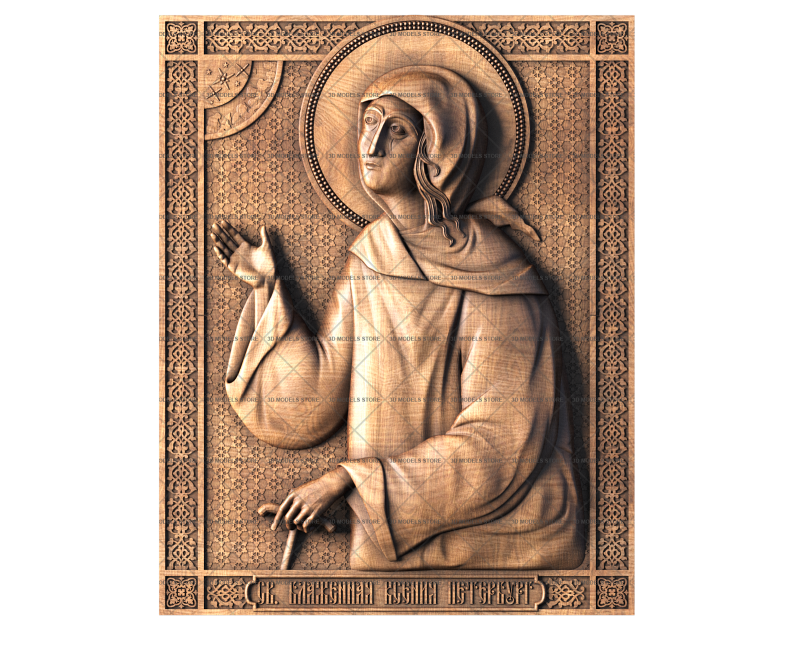 Icon Saint Xenia of Saint Petersburg, 3d models (stl)