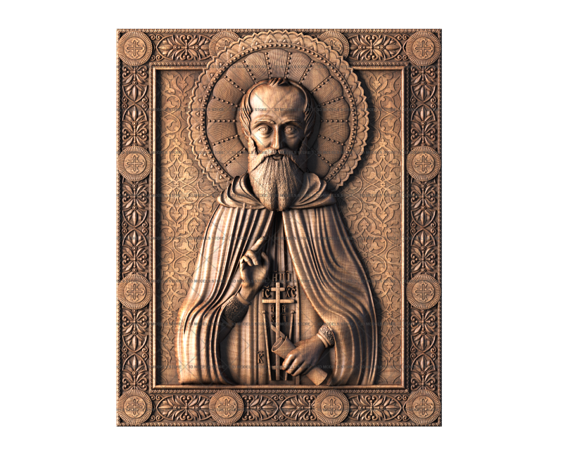 Icon of St. Sergius of Radonezh, 3d models (stl)