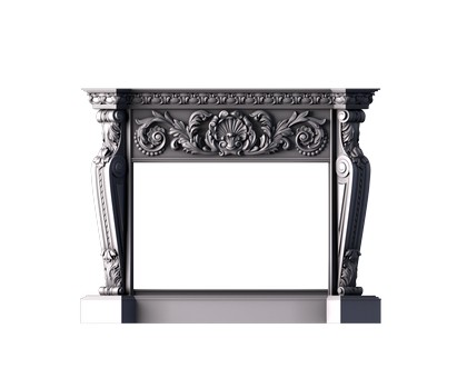 Fireplace, 3d models (stl)