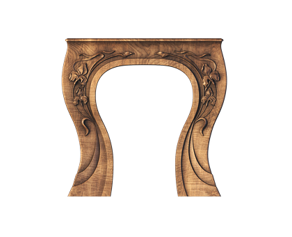 Art Nouveau fireplace, 3d models (stl)