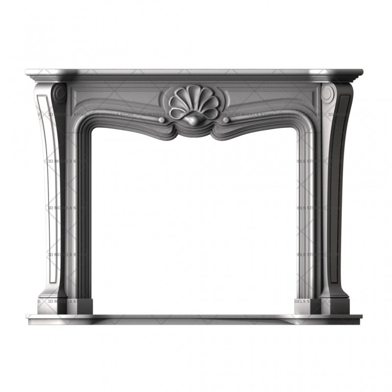 Classic fireplace, 3d models (stl)