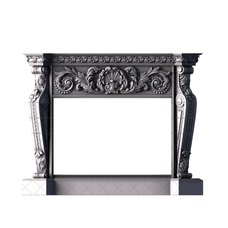 Fireplace, 3d models (stl)