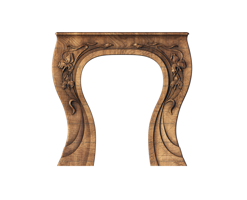 Art Nouveau fireplace, 3d models (stl)