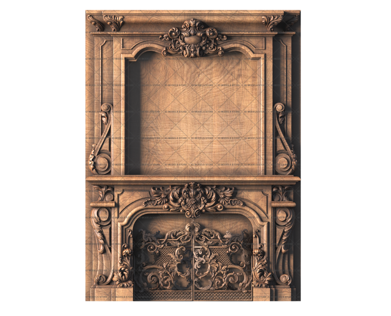 Fireplace, 3d models (stl)