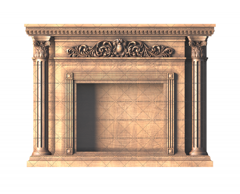 Fireplace, 3d models (stl)