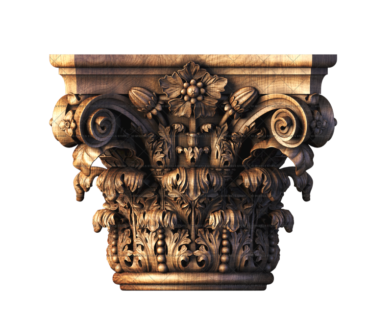 Corinthian capital, 3d models (stl)