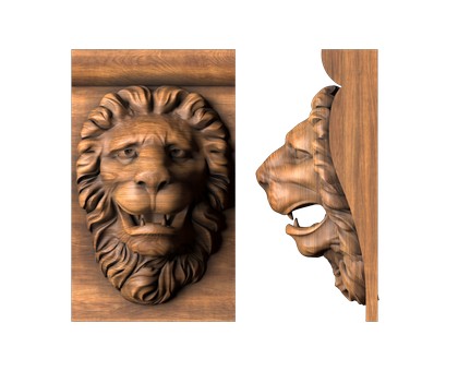 Bracket with lion, 3d models (stl)