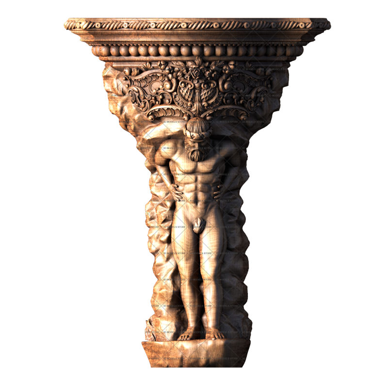 Corbel Hercules, 3d models (stl)