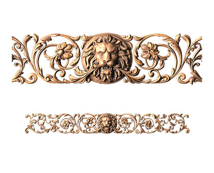 Decor with a lion, 3d models (stl)