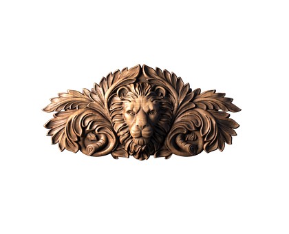 Decor central with a lion, 3d models (stl)