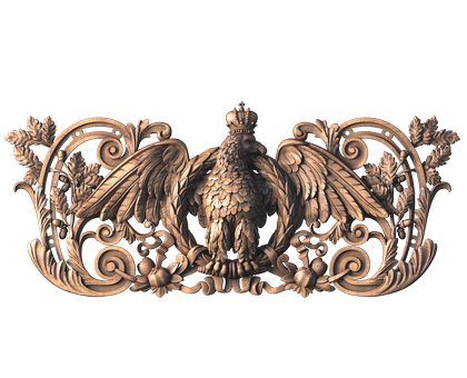 Central decor with an eagle in a crown, 3d models (stl)