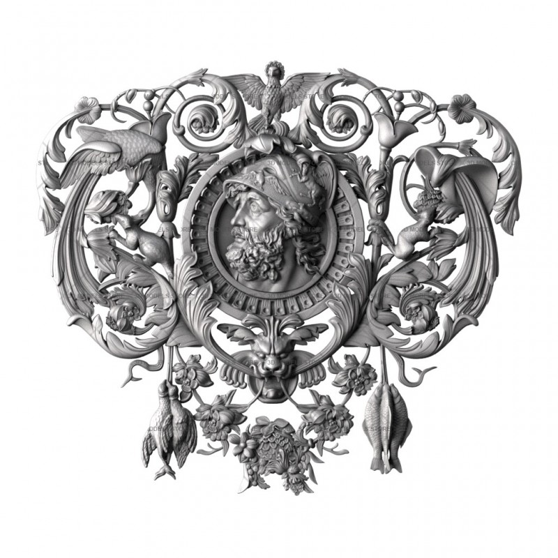 Baroque decor, 3d models (stl)