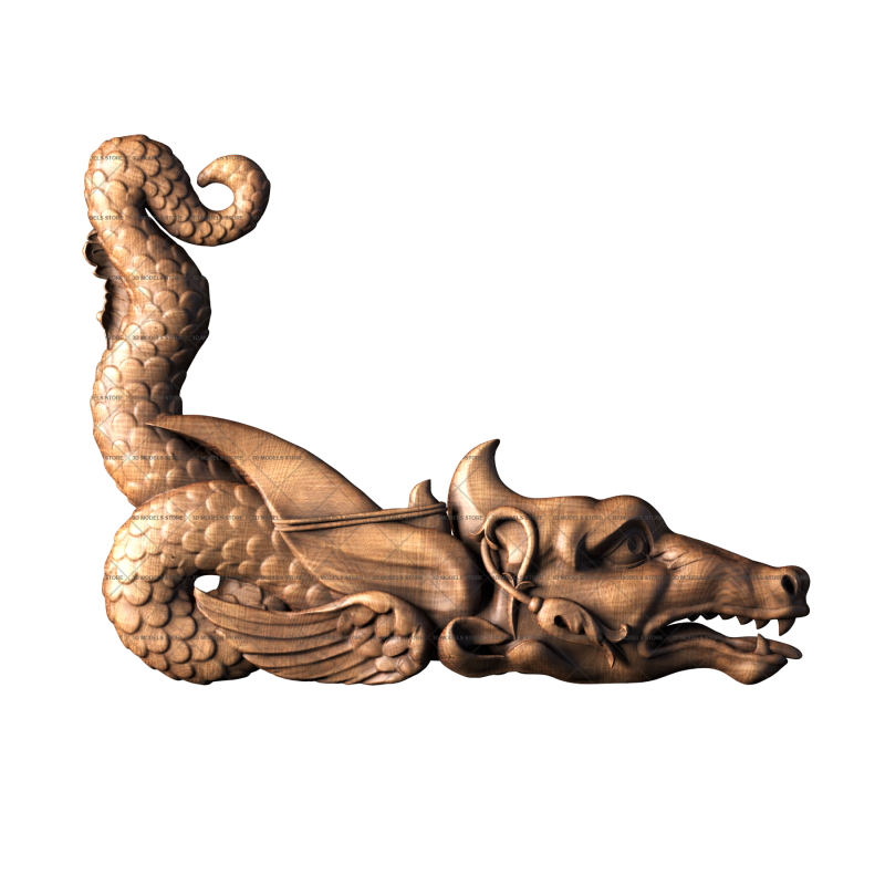 Decor with a dragon, 3d models (stl)