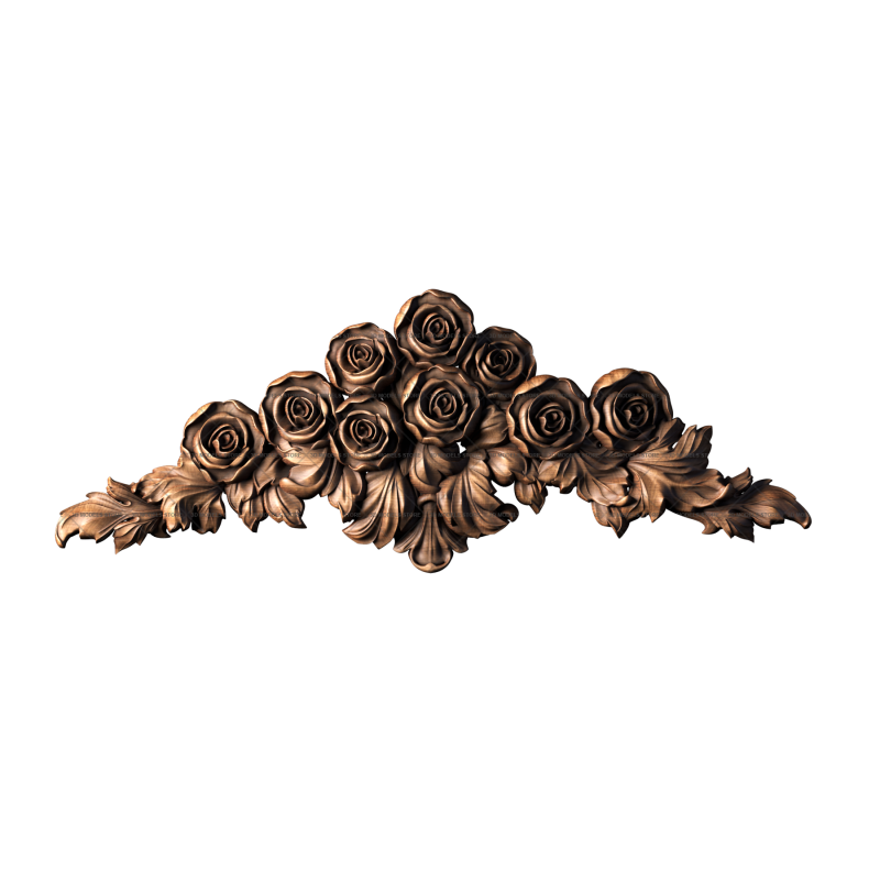 Decor central with roses, 3d models (stl)