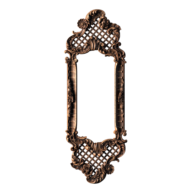 Rectangular frame with bars, 3d models (stl)