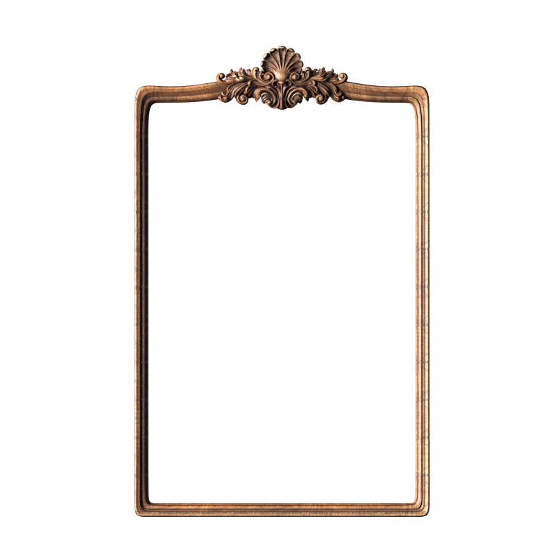 Rectangular frame with crown, 3d models (stl)