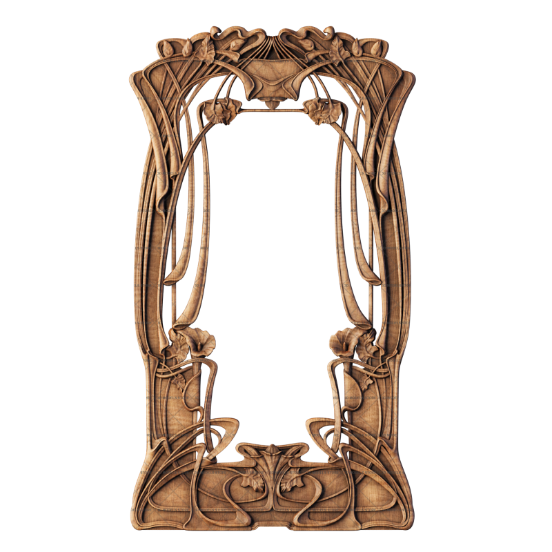 Frame rectangular modern, 3d models (stl)