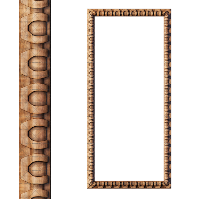 Frame rectangular, 3d models (stl)