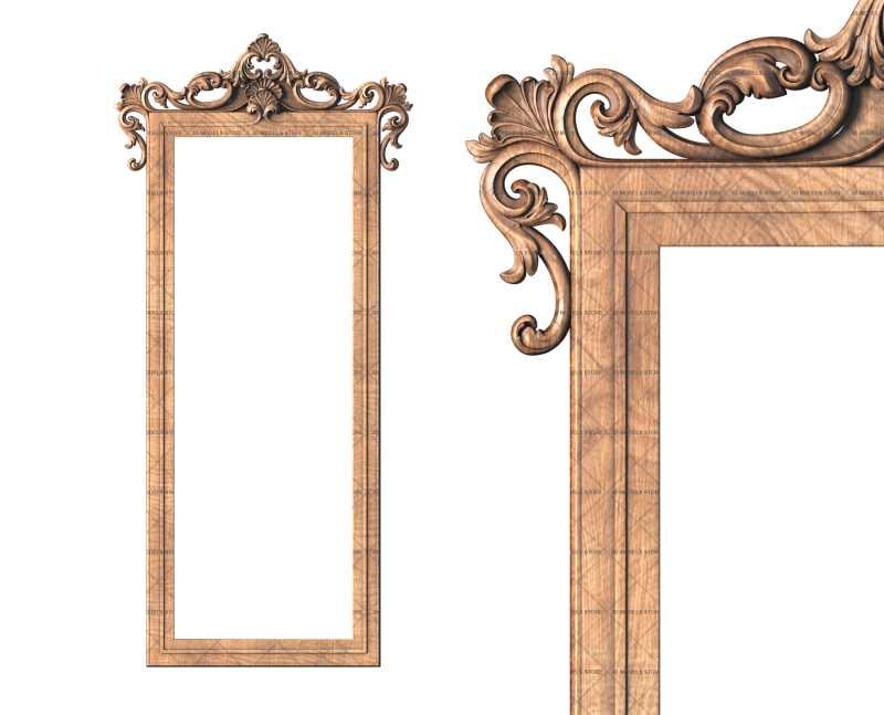 Rectangular frame, 3d models (stl)