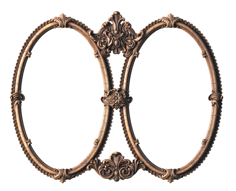 Double oval frame, 3d models (stl)