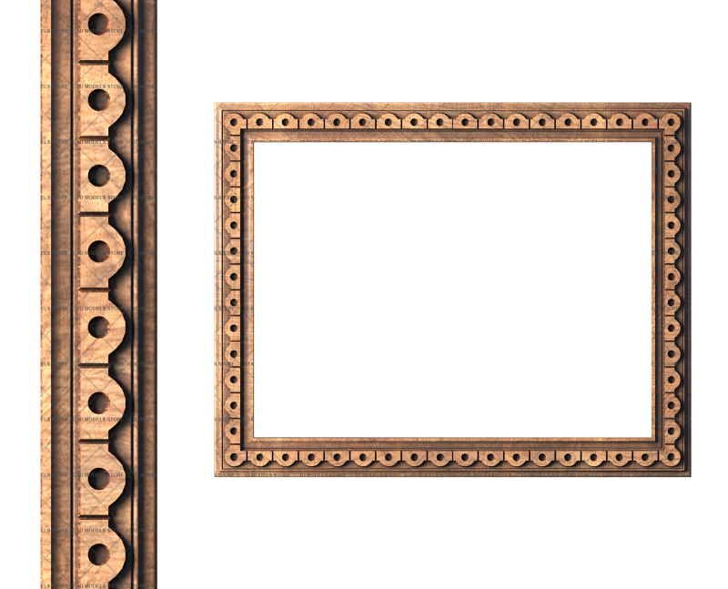 Rectangular frame, 3d models (stl)