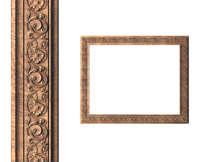 Rectangular frame, 3d models (stl)