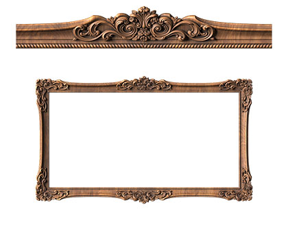 Rectangular frame, 3d models (stl)