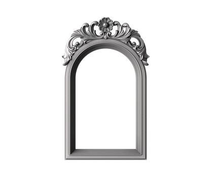 Frame rectangular with crown, 3d models (stl)