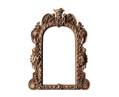 Frame with crown (mascaron), 3d models (stl)